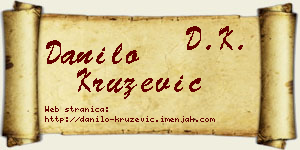 Danilo Kružević vizit kartica